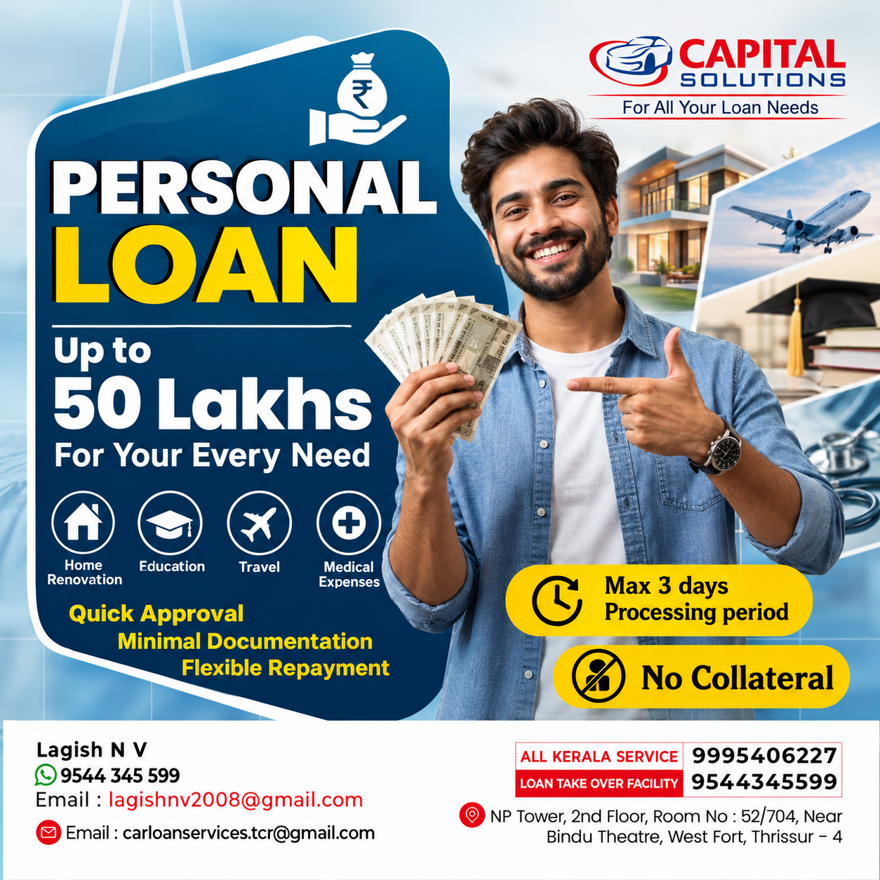 Personal loan solutions for individuals and business owners in Kerala